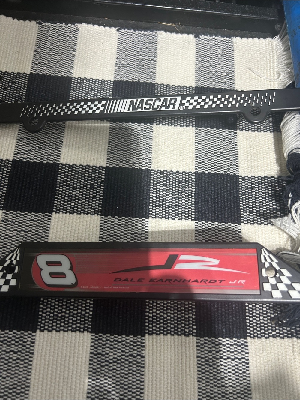 Nascar Black & Red #8 Racing License Plate Frame Insert - Picture 2 of 3